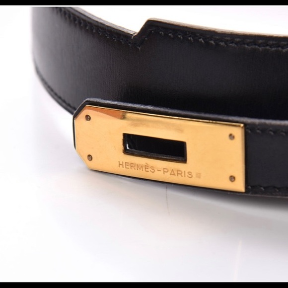 Hermes Box Adjustable Kelly 70 Belt in Black - Picture 3 of 8